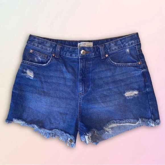 Primark, Ultra High Rise, Distressed Denim, Mom Shorts - Picture 1 of 16